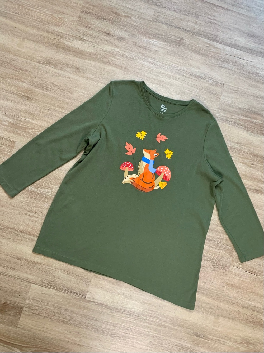 Kim Rogers 3-Pack Fall Tops Fox Dachshund Leaves 100% Cotton L - Picture 8 of 10